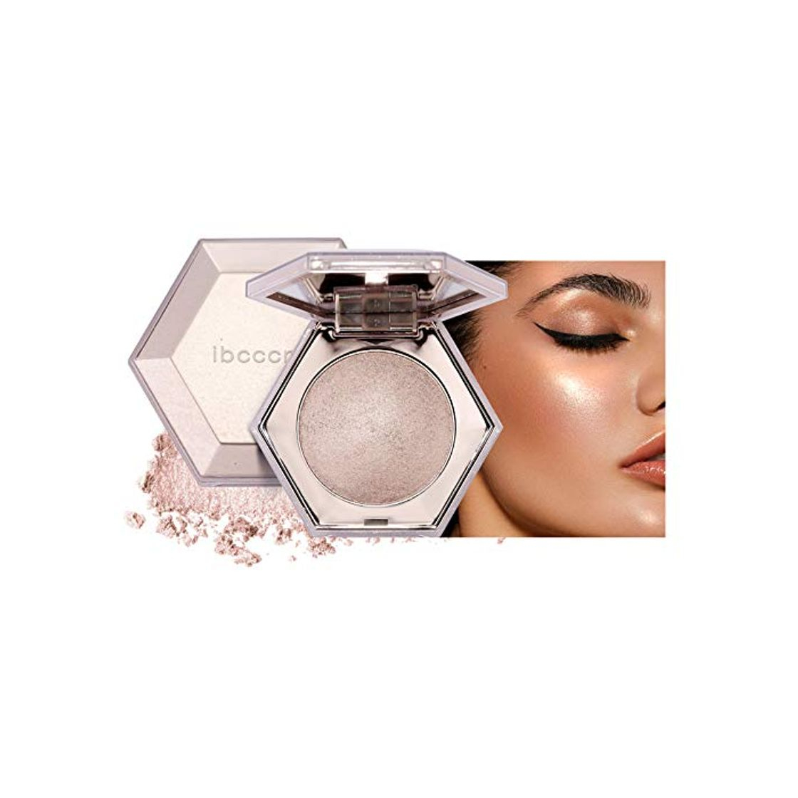 Social Mimore Polvo iluminador Diamante Highlight Paleta de resaltado Resplandor de maquillaje facial
