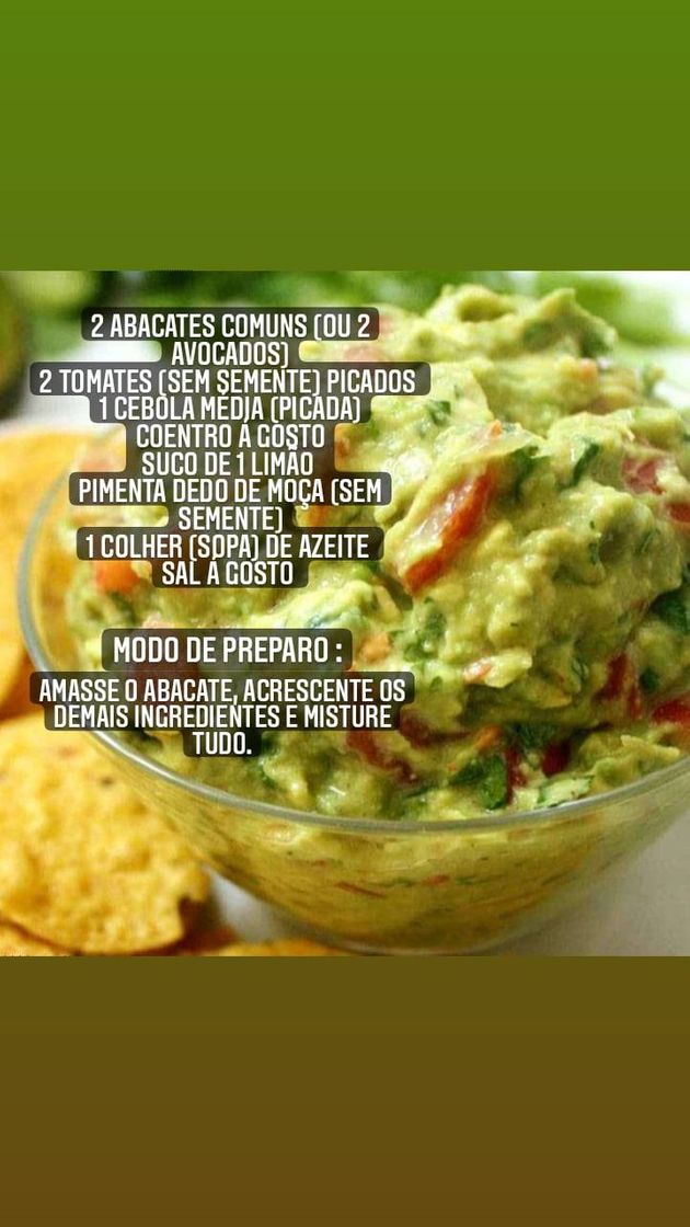 Moda Receita de Guacamole 