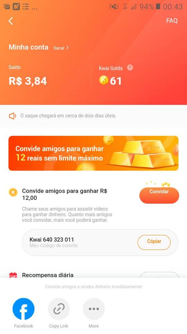 Fashion App kwai é colocar meu codigo 640323011 vc já ganha dinheiro