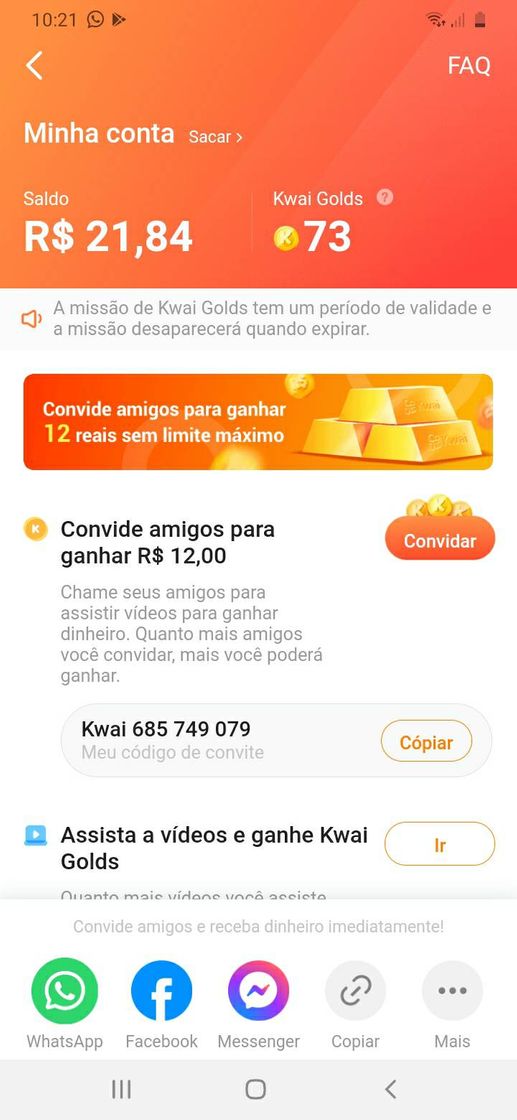 Fashion Kwai Golds. Pra você que quer dinheiro assistindo vídeo🤑💟