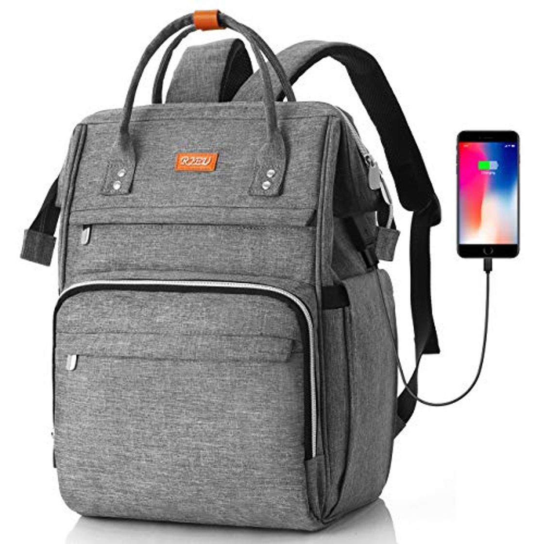 Moda Mochila Escola para Mujeres,Mochila para Portatil Impermeable para Jóvenes con Bolsillo RFID,