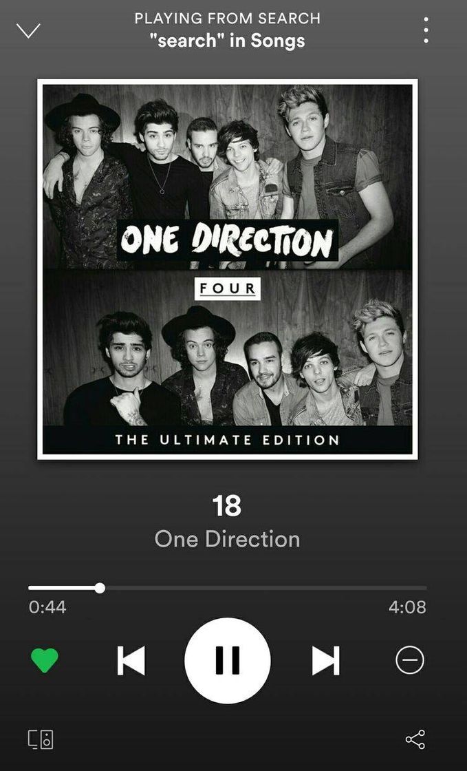 Canción 18 one direction