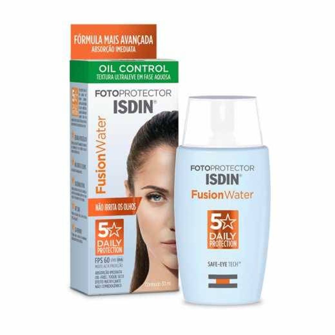 Moda Protetor Solar Facial Isdin Fusion Water Oil Control FPS60 