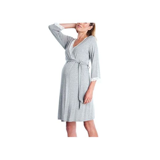 Gusspower Vestido de Lactancia Maternidad de Noche Camisón Mujeres Embarazadas Ropa de