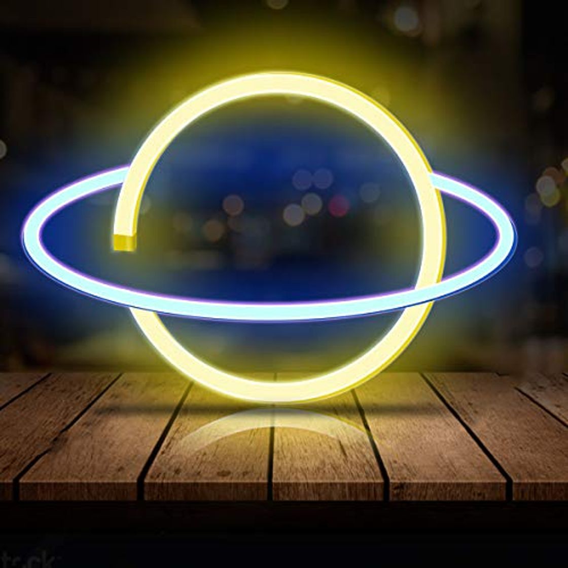 Product Neon Light LED Planet Neon Signs, Planet Shaped Neon Sign Wall Decor