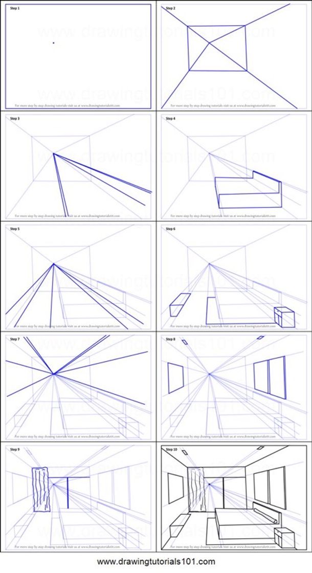 Moda Construção de um quarto com apenas um ponto de fuga 