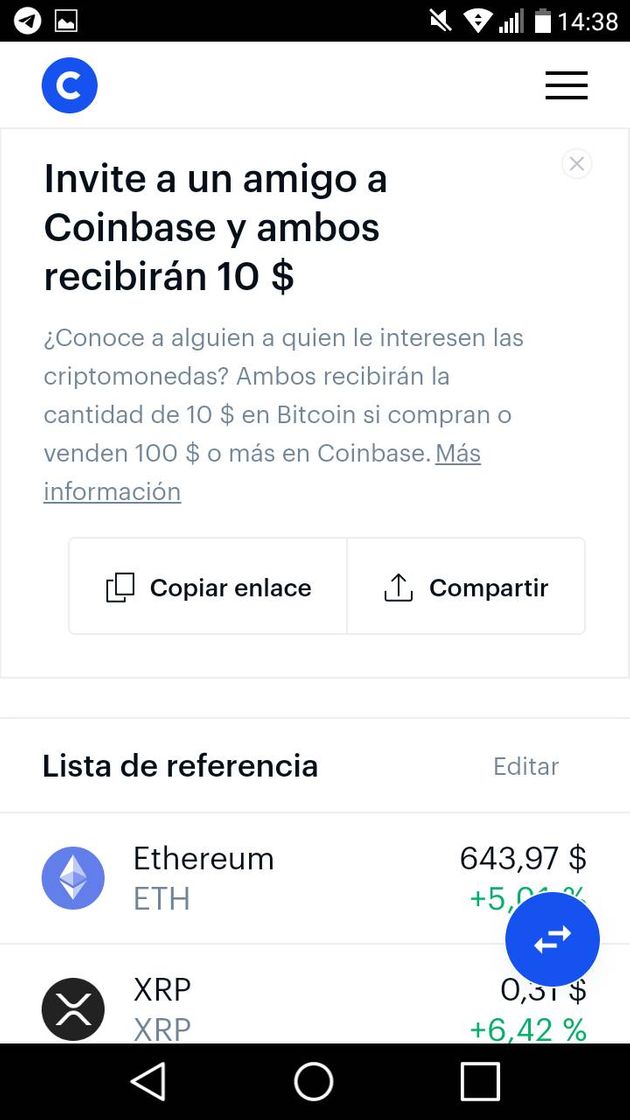 Fashion Invita a un amigo a Coinbase y ambos recibir 10$