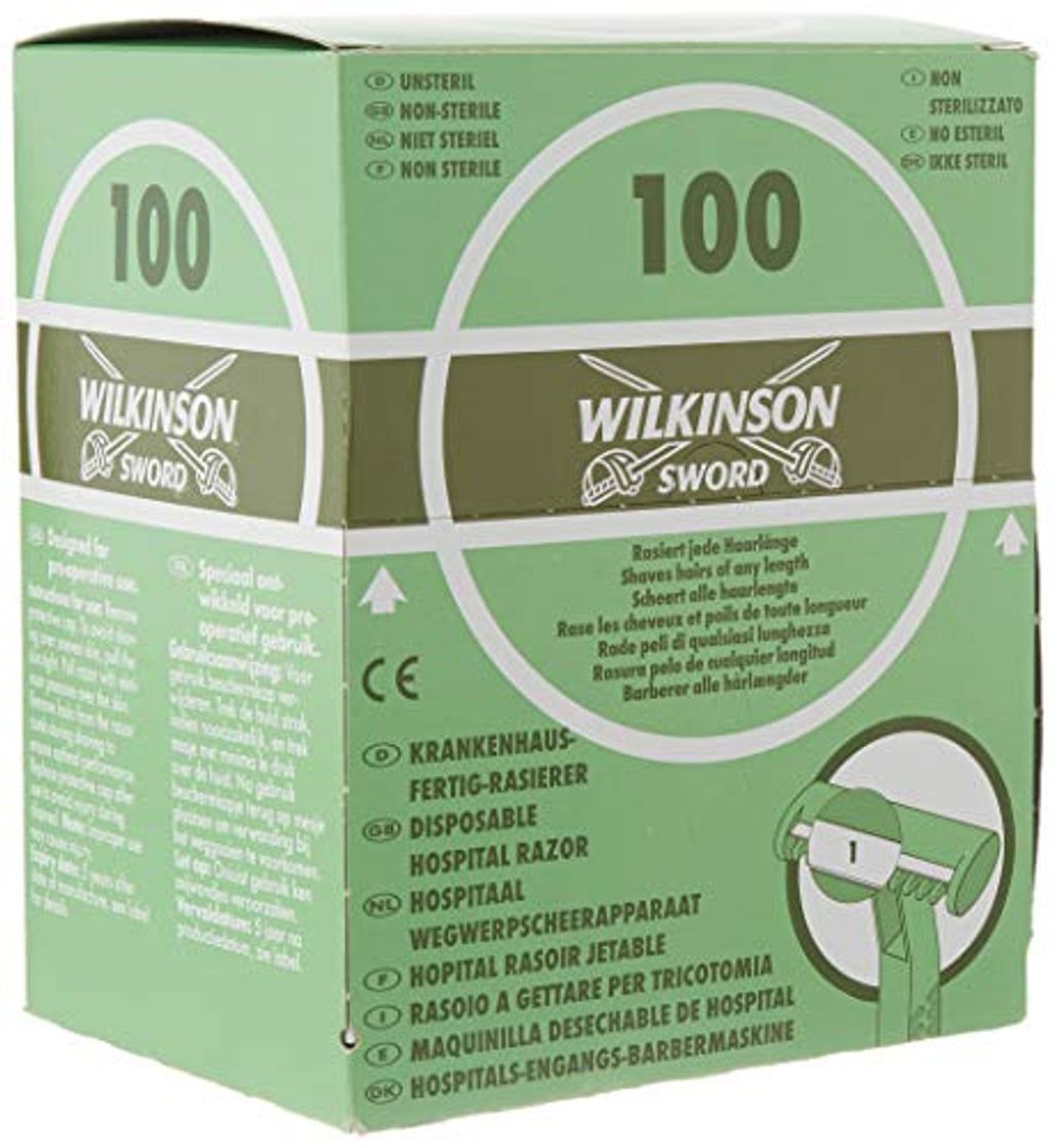 Belleza Wilkinson Sword Hospital - Caja Dispensadora de 100 Cuchillas de Afeitar Desechables