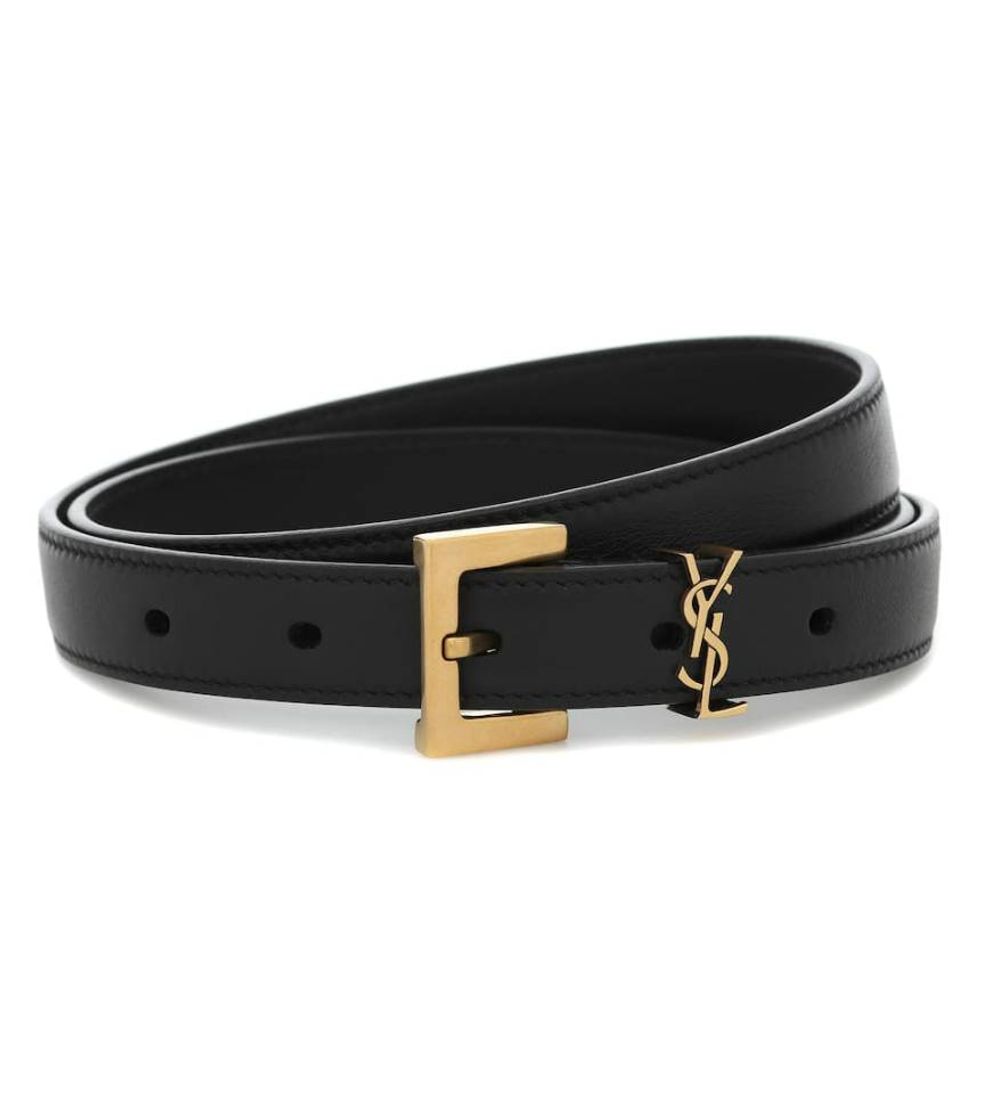 Fashion Monogram Leather Belt - Saint Laurent