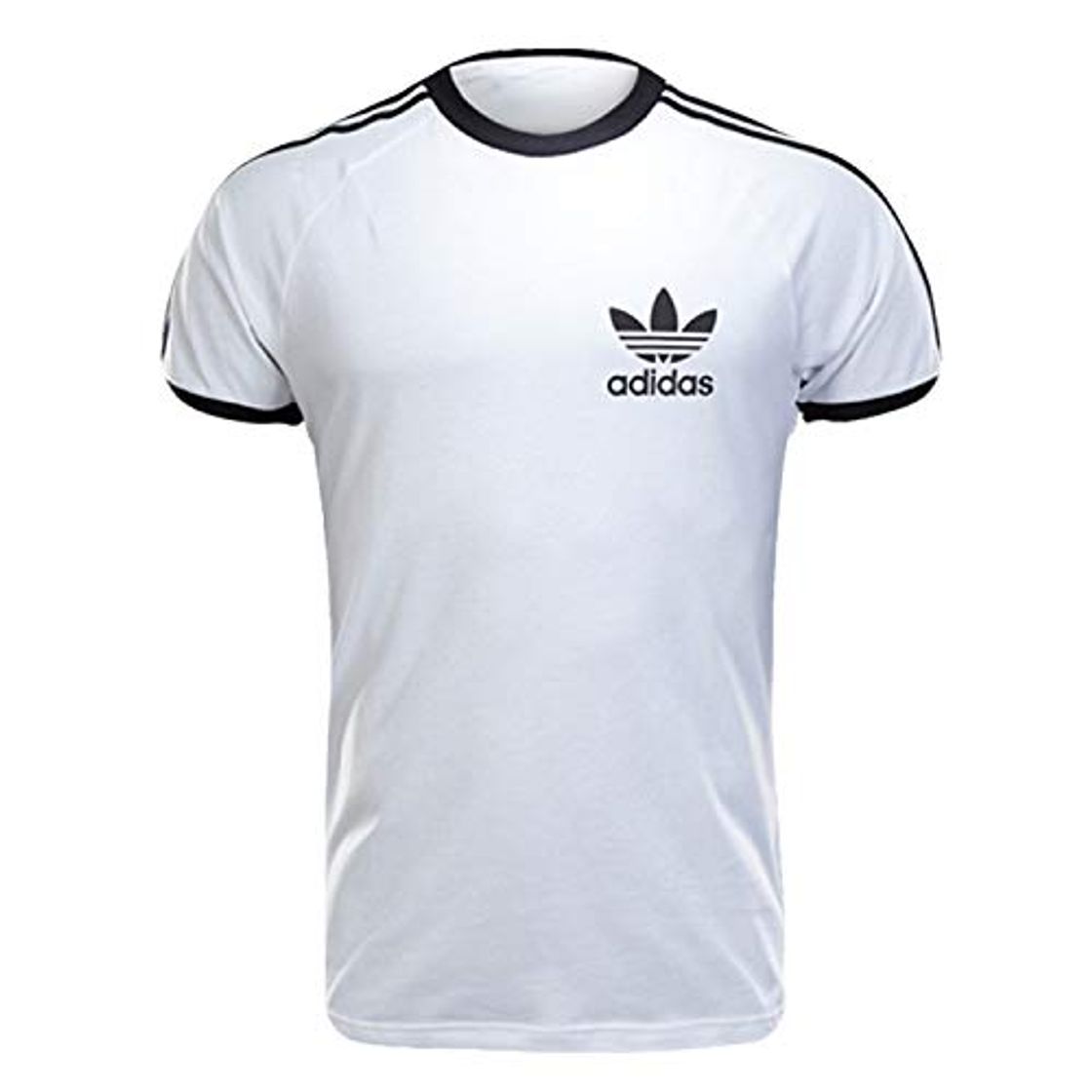 Moda adidas Sport ESS tee Trefoil Camiseta Hombre T-Shirt Originals Retro Blanco