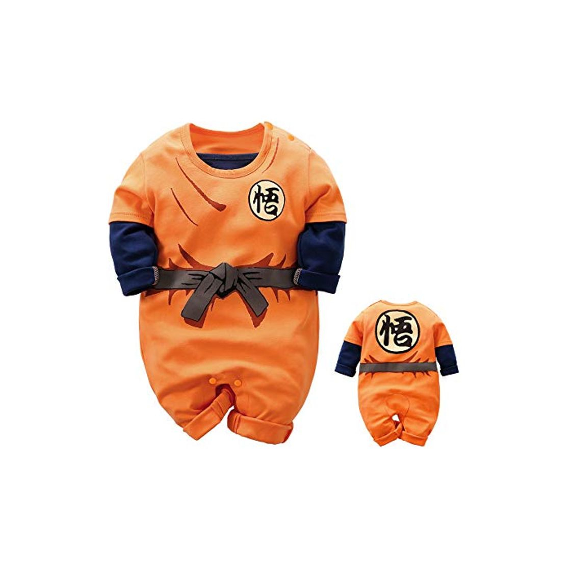 Moda Mono para bebé recién Nacido Goku de Manga Corta con diseño de Dibujos Animados para niños y niñas