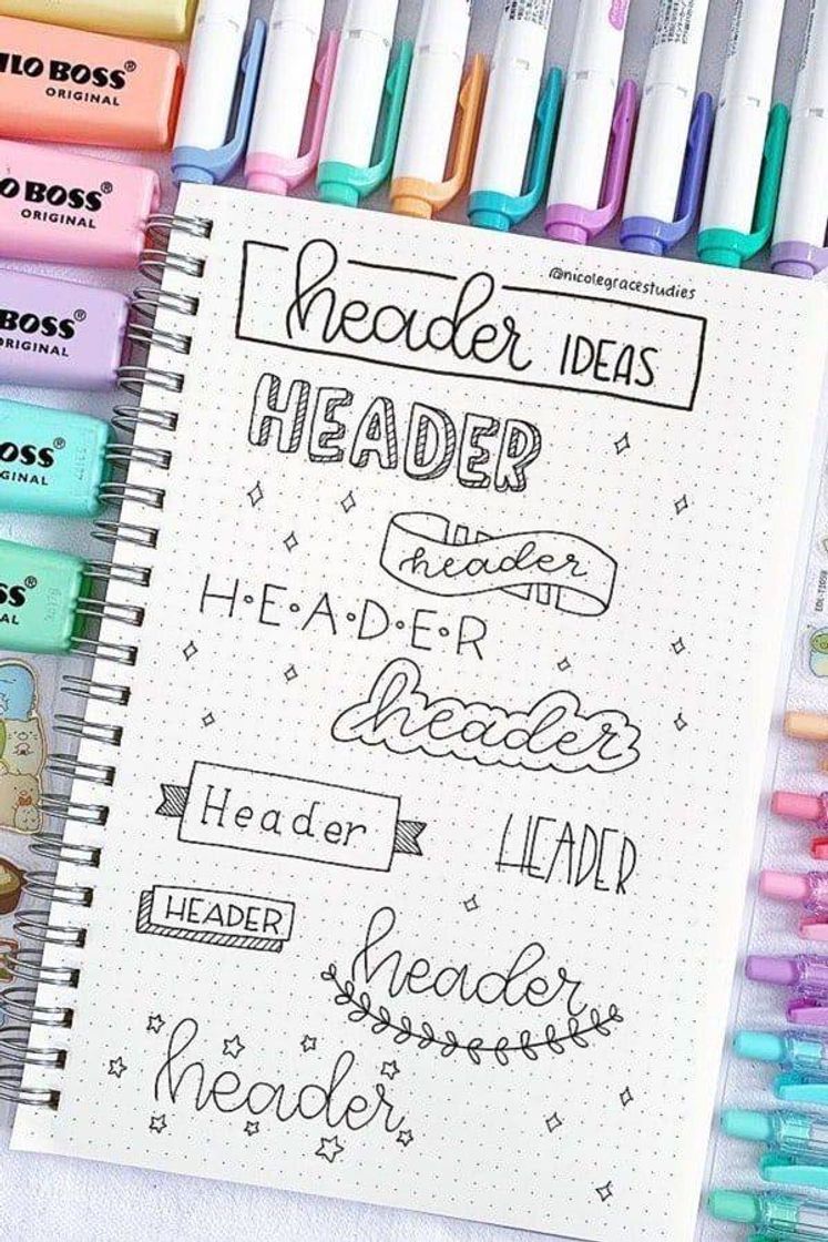 Moda 💠 Bullet Journal Headers