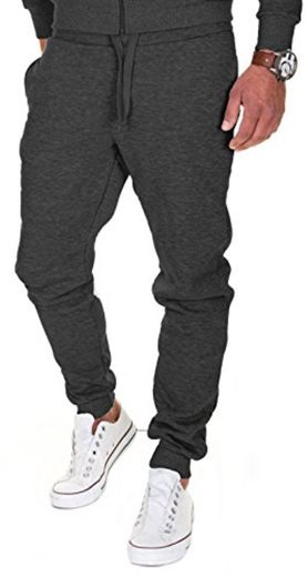 MERISH Pantalones Jogger Hombre Deportivos Joggers Modell 211 Antracita XXL