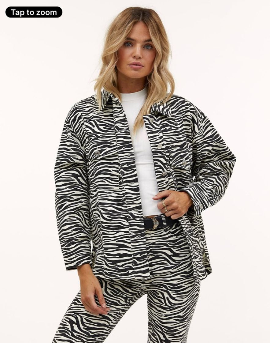 Loavies beige zebra print jacket