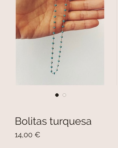 CADENA BOLITAS TURQUESA