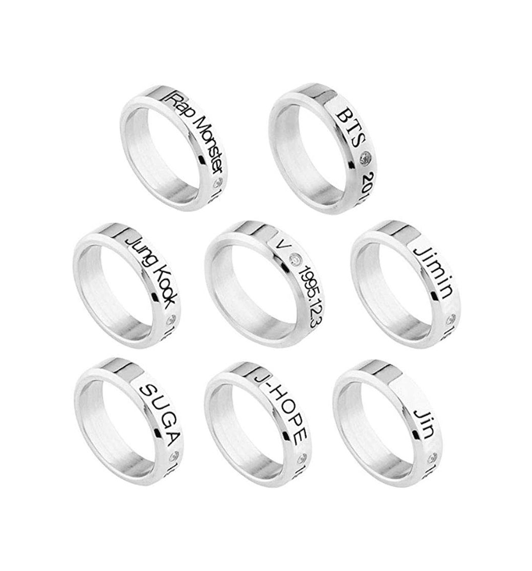 Producto APHT KPOP BTS Bangtan Boys Collar de Anillo de Acero Inoxidable con