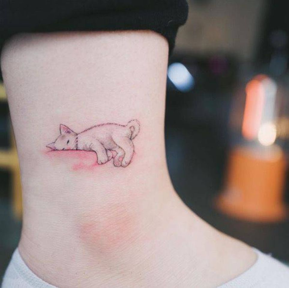 Moda  Tatuagem de gatinho