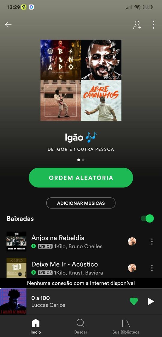 Canción Minha playlist