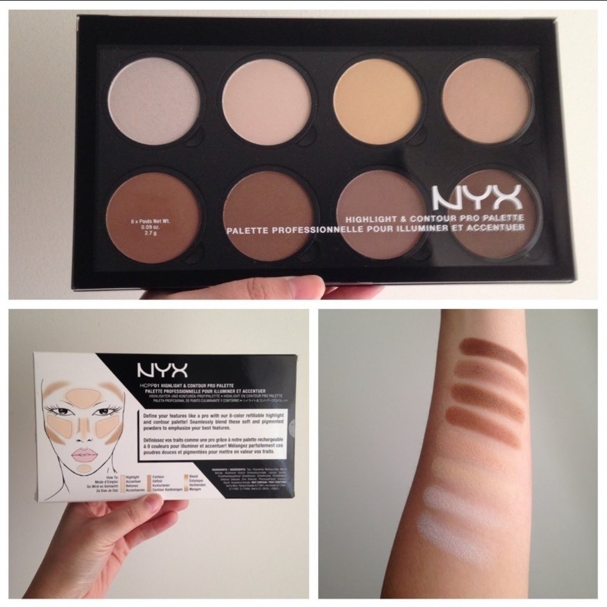 Beauty NYX Professional Makeup Paleta de contouring Highlight & Contour Pro Palette