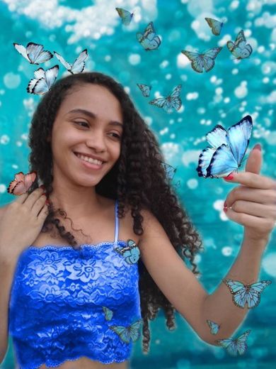 Edição de foto com borboletas