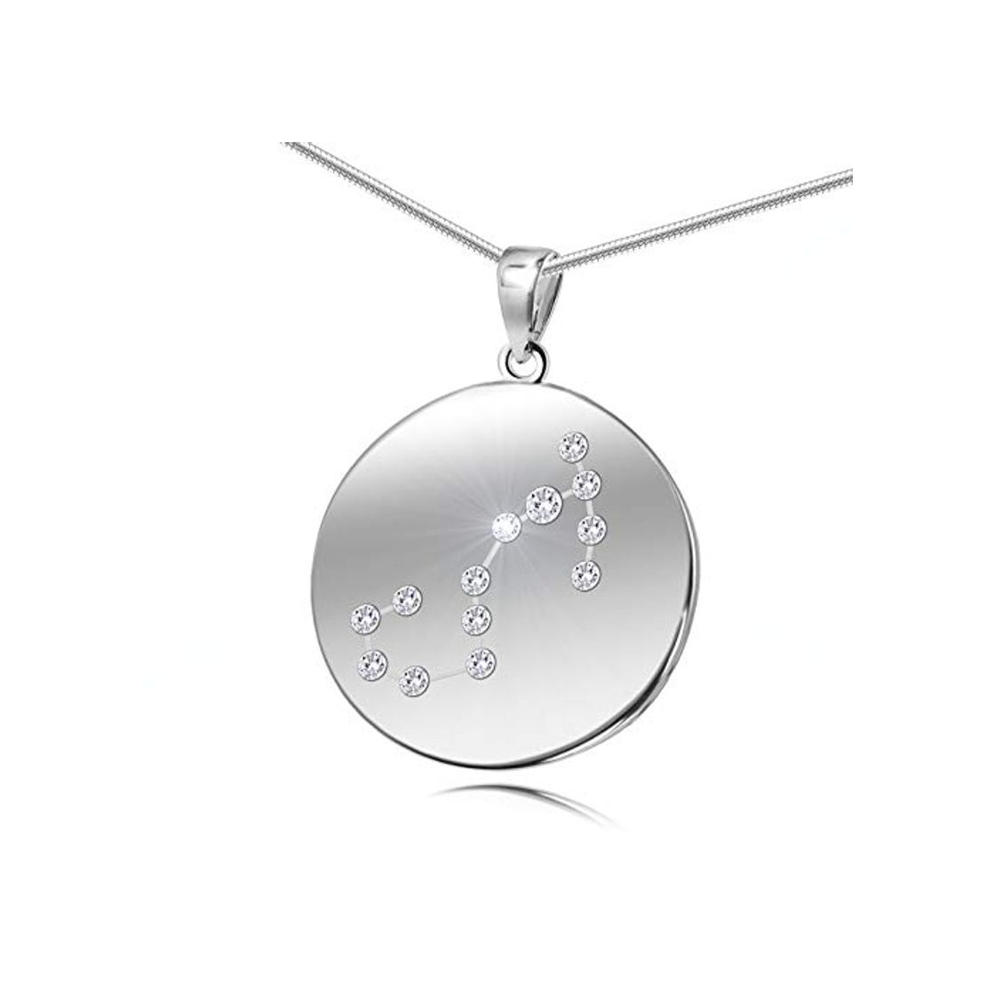 Moda LillyMarie Damas Cadena Plata 925 Colgante con Signo Zodiacal Original de Swarovski