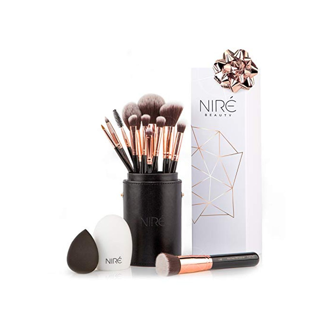 Social Niré Brochas de Maquillaje con Esponja Maquillaje