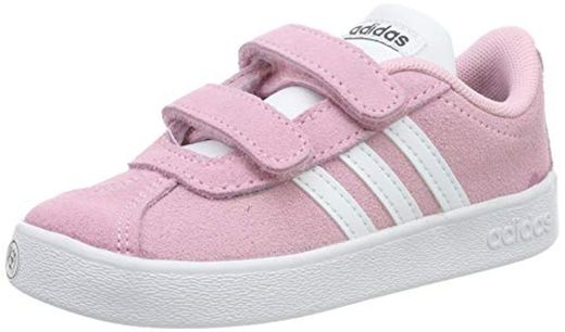 adidas VL Court 2.0 CMF I, Zapatillas de Gimnasia Unisex bebé, Rosa