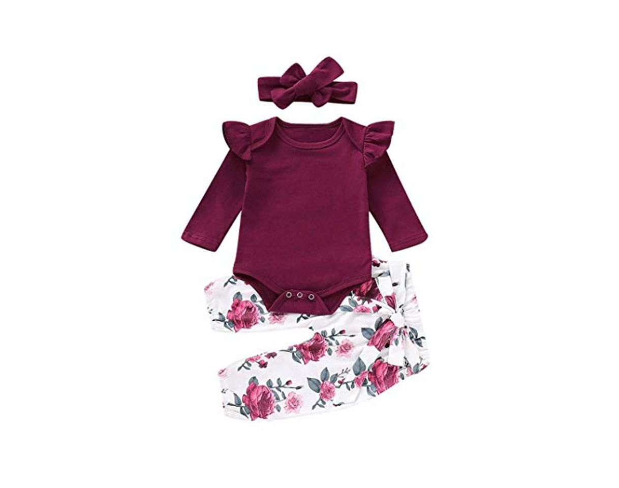 Social SMACO Recién Nacido Infantil Bebés Mameluco de Manga Larga Mono Pantalones Florales