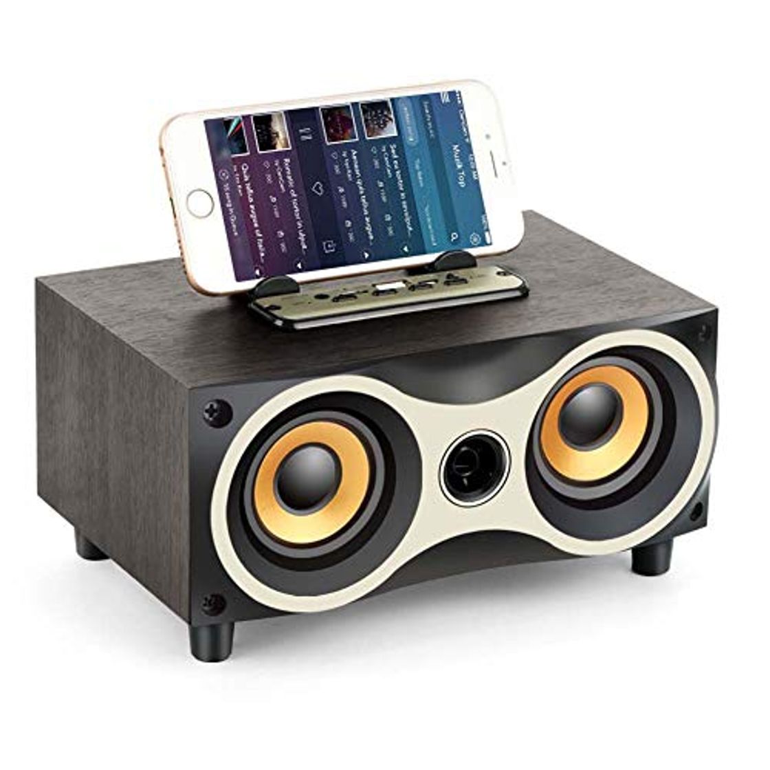 Products L&F Altavoces Altavoz inalámbrico portátil de Madera del subwoofer Stero Bluetooth Radio