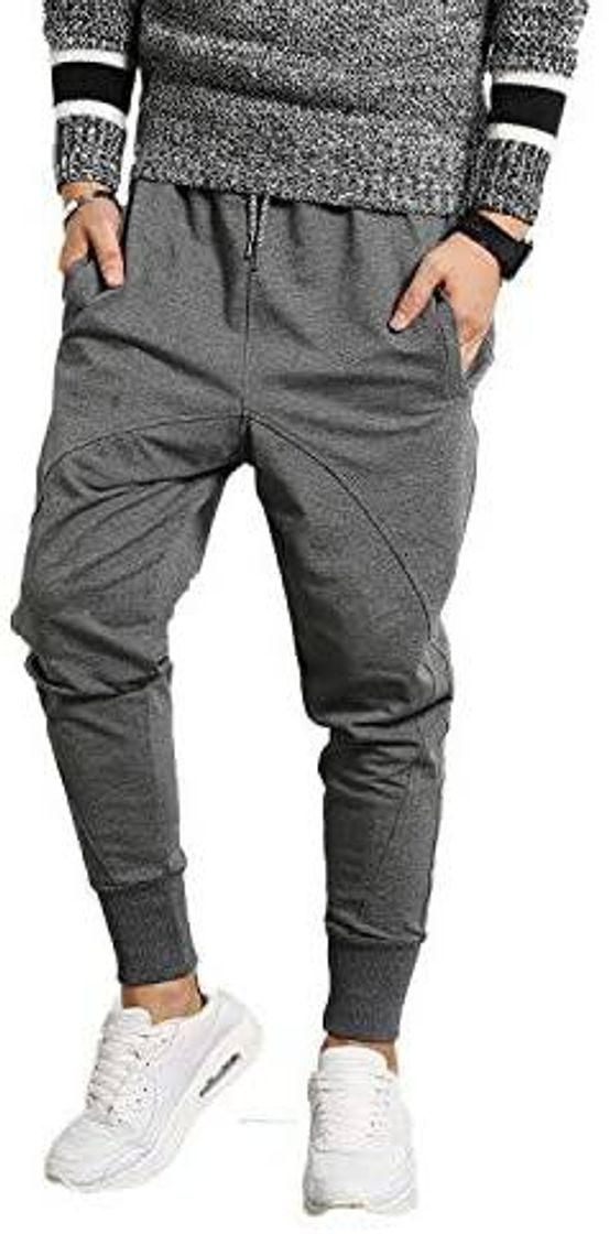 Social PRIJOUHE Joggers Sweatpants Crotch Trousers B07MM4GNTR