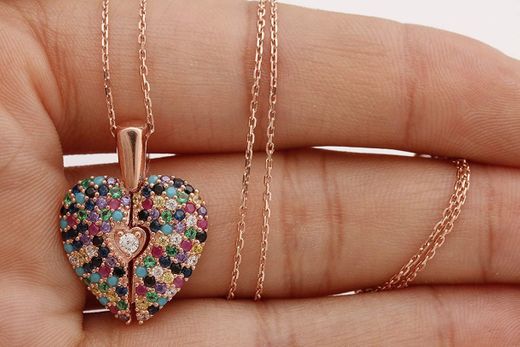 Turkish Handmade Jewelry Heart Special Design 925 ... - Amazon.com
