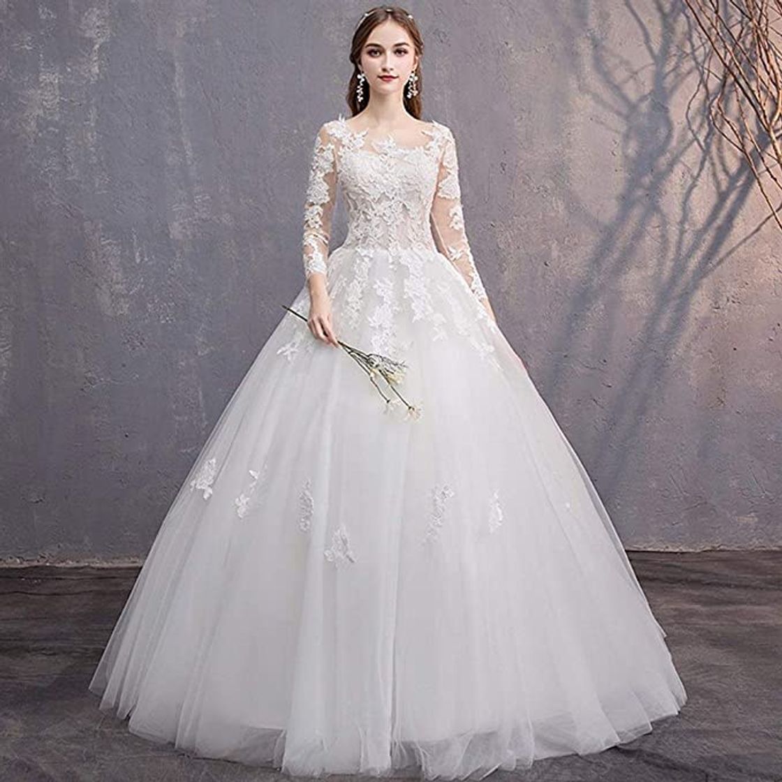 Moda Bride Wedding Dress Trailing Skirt Simple Long Sleeves Fairy Skirt ...