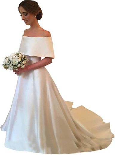 Yuxin Elegant Ball Gown Satin Wedding Dress for ... - Amazon.com