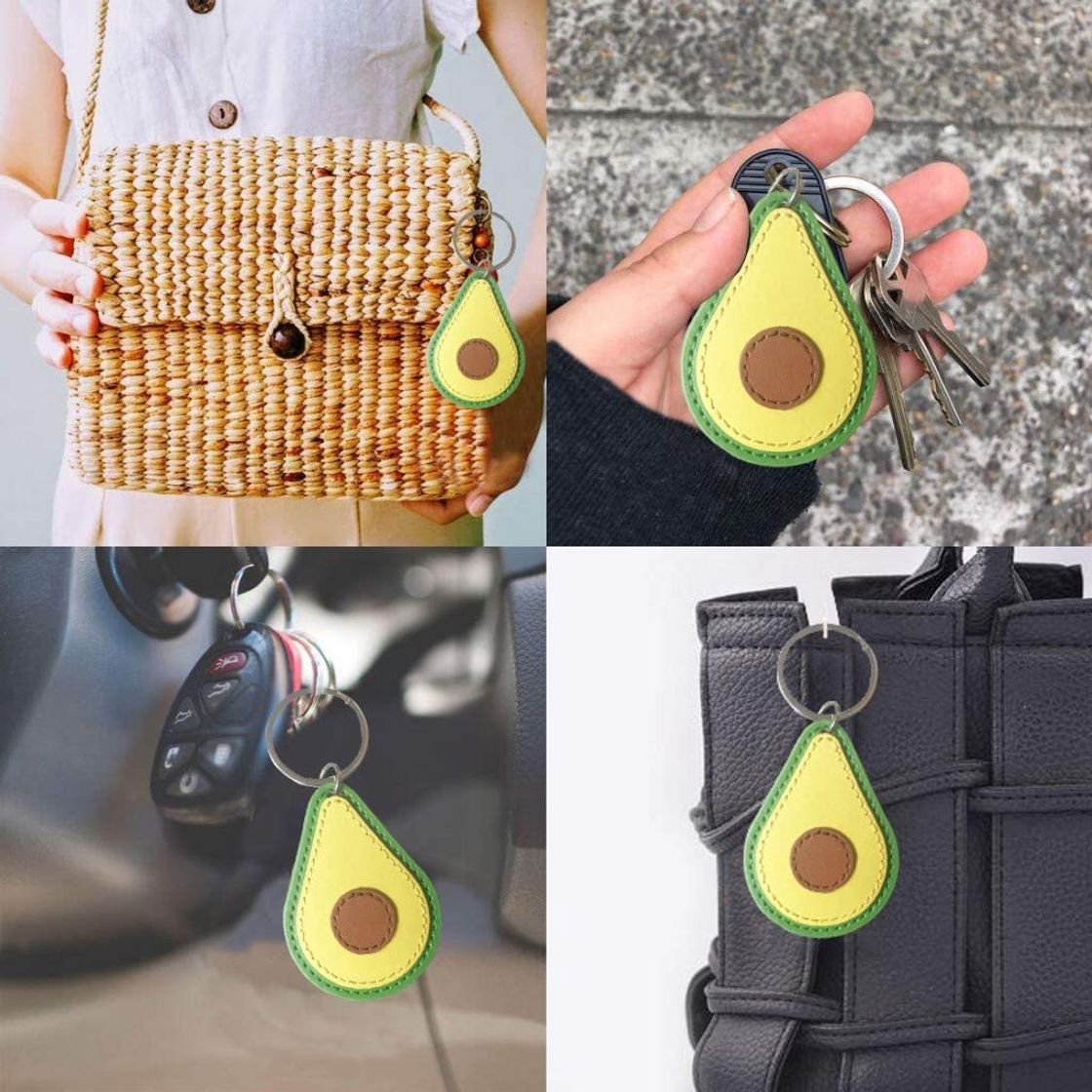 Moda Avocado Keychian Bag Charm Key Ring Featuring a Leather ...