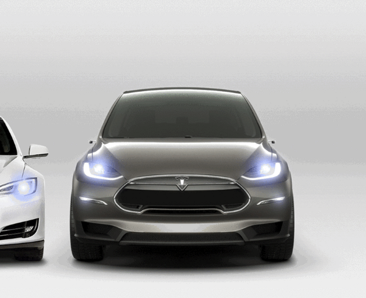 Fashion Tesla Model X Wings falcon silver