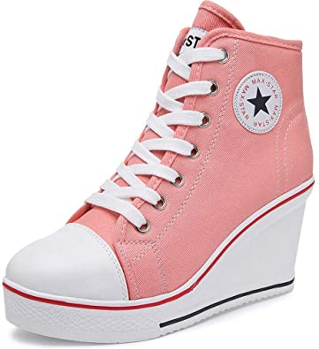 Fashion High Heel Canvas Wedge Sneakers – Trendy ... - Amazon.com