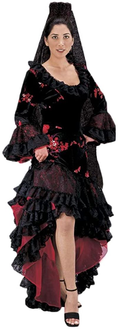 Social Women's Black Spanish Flamenco Dancer Costume ... - Amazon.com