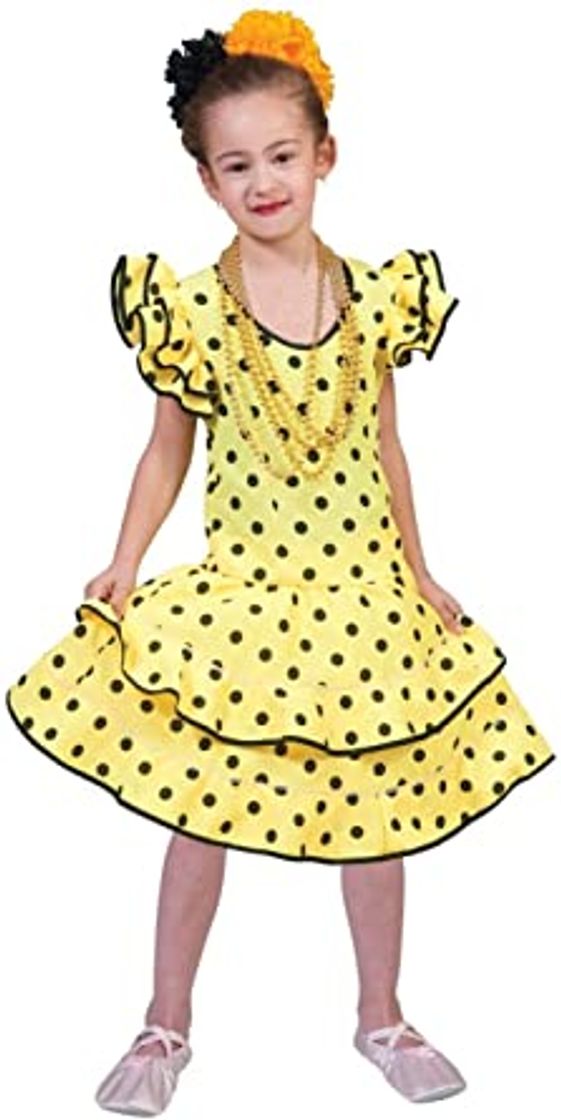Social Funny Fashion Big Girls' Yellow Flamenco Dress ... - Amazon.com