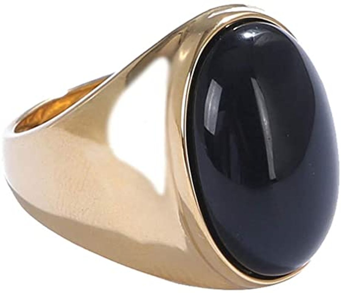 Social Oakky - Anillo ovalado de acero inoxidable para ... - Amazon.com