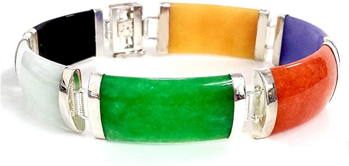 Social 925 Sterling Silver Bracelet for Women | Green & Purple Burmese ...