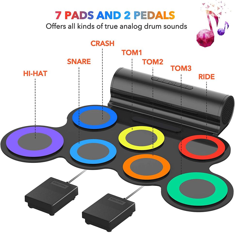 Moda Electronic Drum Set for Kids G7 Pro, Roll Up Practice ... - Amazon.com