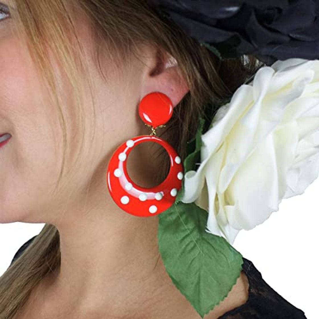 Social Flamenco Lunares aretes Originales