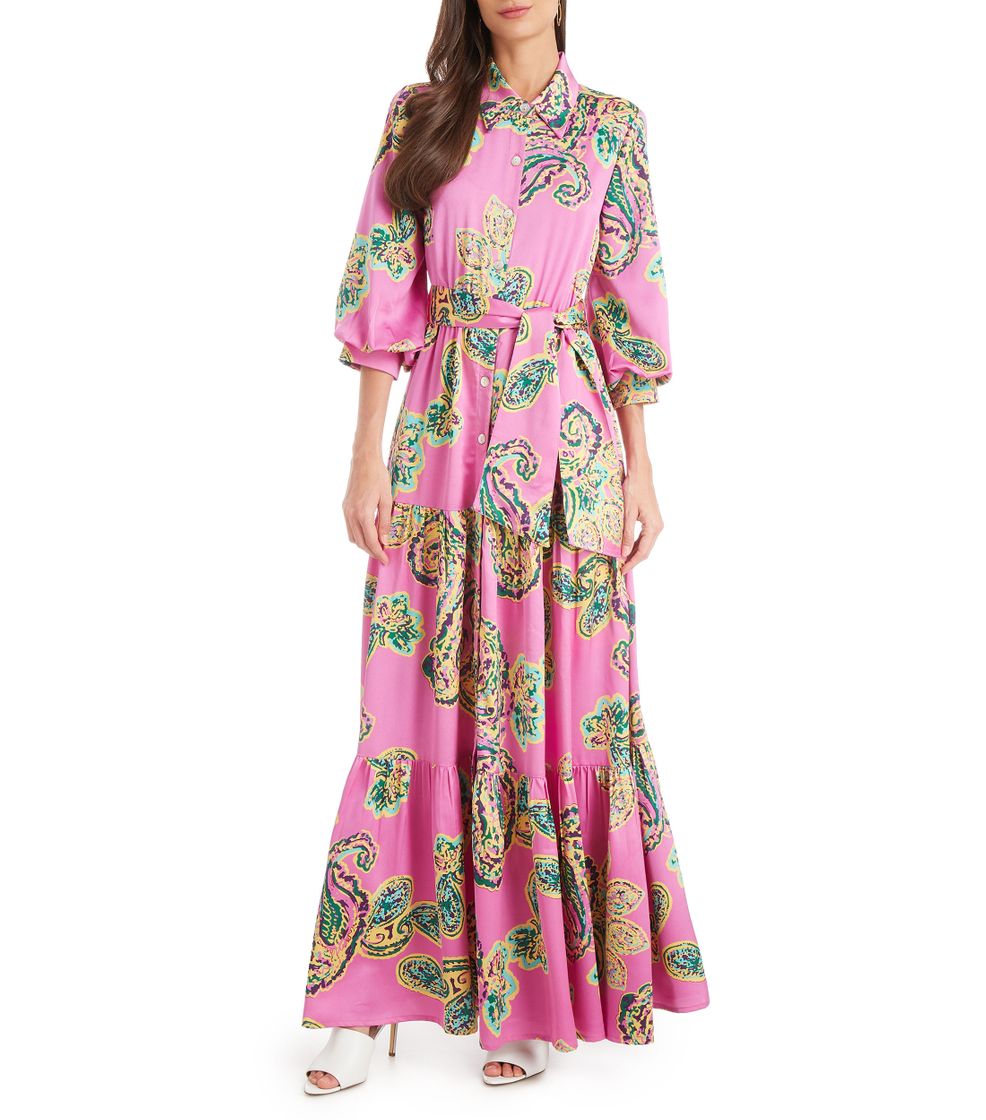 Fashion Reina Diaz vestido largo floral mujer