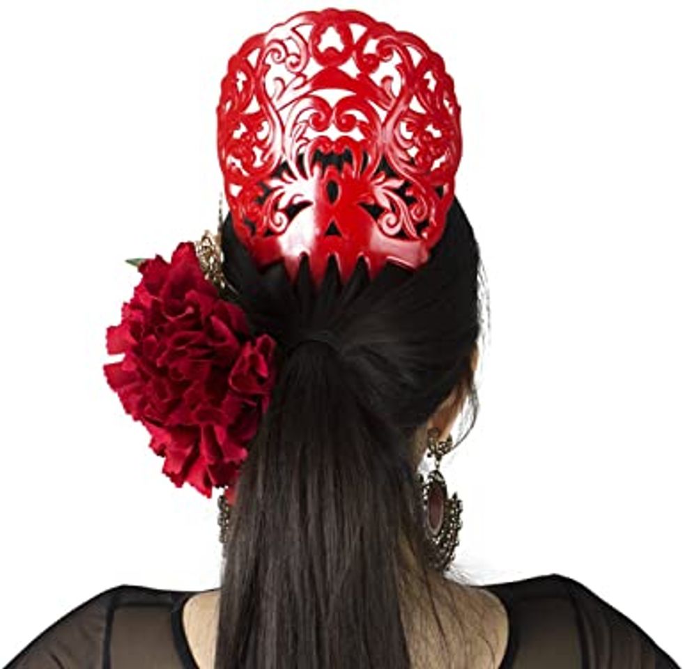 Social Ole Flamenco rojo peine B076C5244X