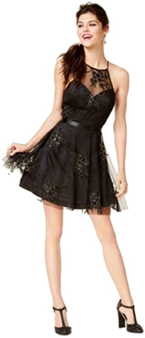 Moda Amazon.com: B Darlin Juniors' Embellished Fit & Flare Dress (Black ...