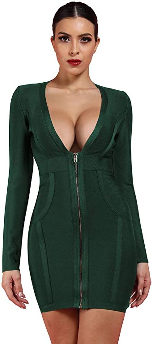 Social Whoinshop Womens Sleeve Bandage Bodycon B074FVWR3R