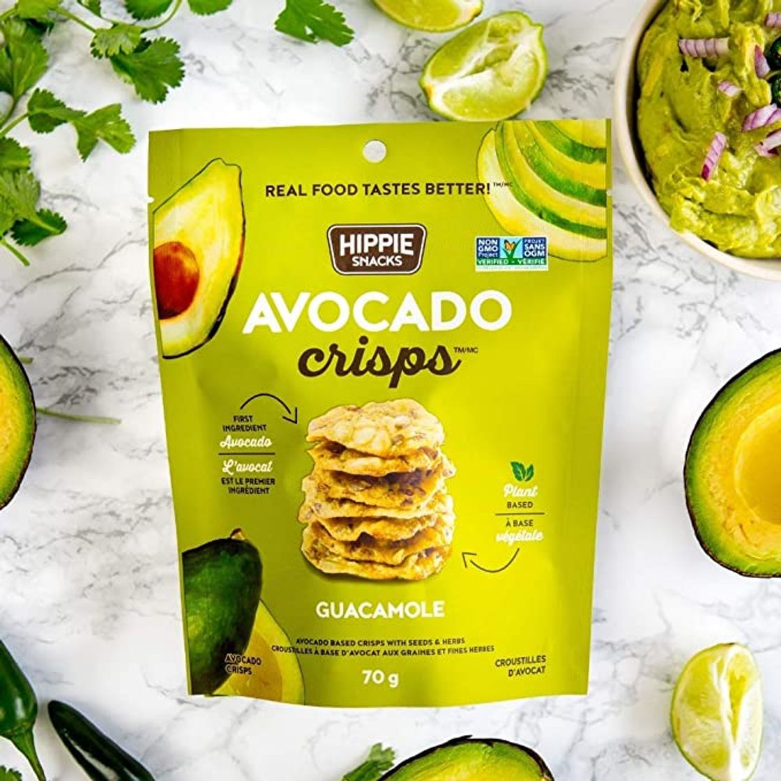 Fashion Hippie Snacks, Avocado Crisps, Guacamole, 2.5oz - Amazon.com