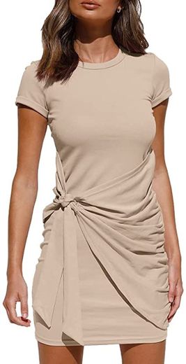 LILLUSORY Women's Summer T Shirt Dress Casual Short Sleeve ...