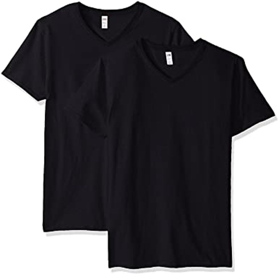 Moda Fruit of the Loom Men's V-Neck T-Shirt (2 Pack) | Amazon.com