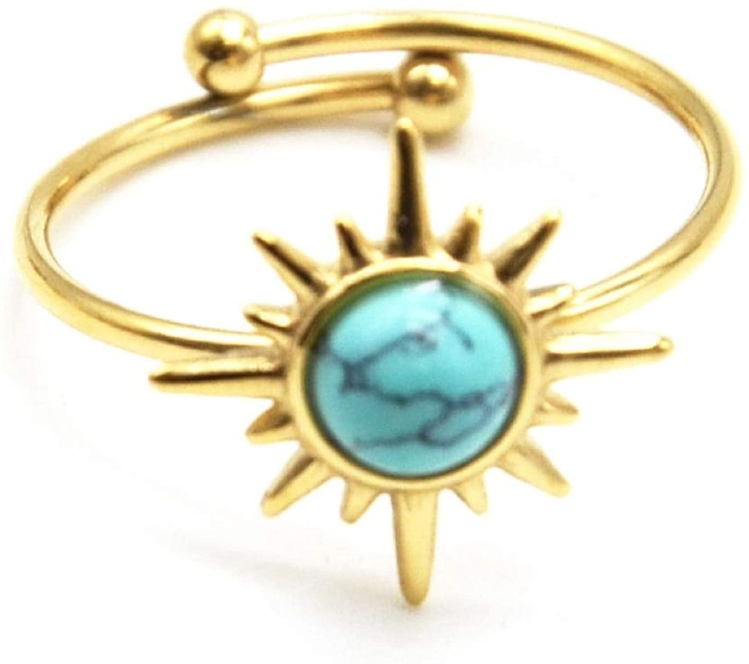 Social Oh My Shop BG704F – Adjustable Ring with Gold Steel Polar Star ...